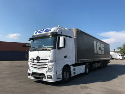 ICS Mercedes-Benz Actros tractor unit with curtain-sider trailer